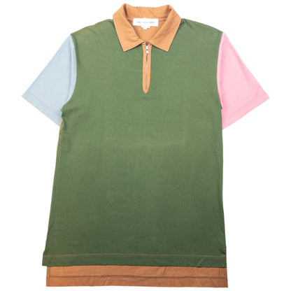 Vintage Comme Des Garçons SHIRT Contrast Q Zip Polo Shirt Size M