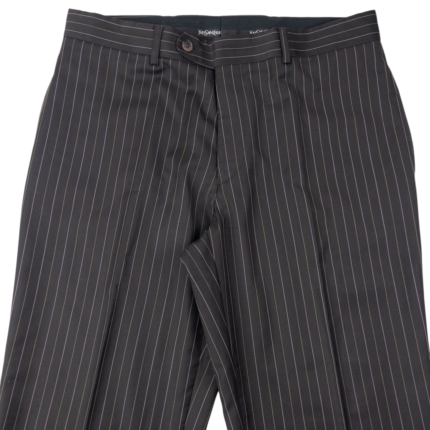 Vintage 90s YSL Yves Saint Laurent Pinstripe Jacket & Trousers Suit Set Size L