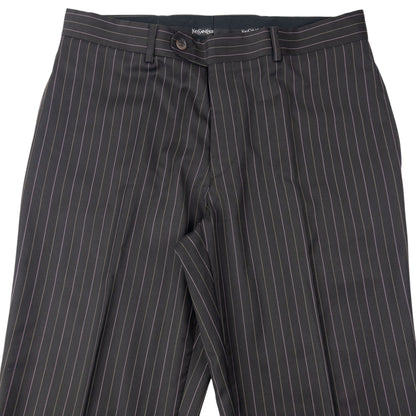 Vintage 90s YSL Yves Saint Laurent Pinstripe Jacket & Trousers Suit Set Size L