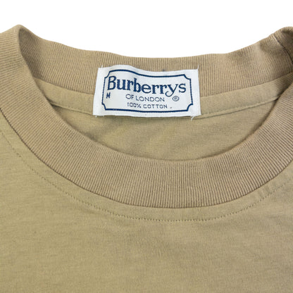 Vintage 90s Burberry Embroidered T Shirt Size S