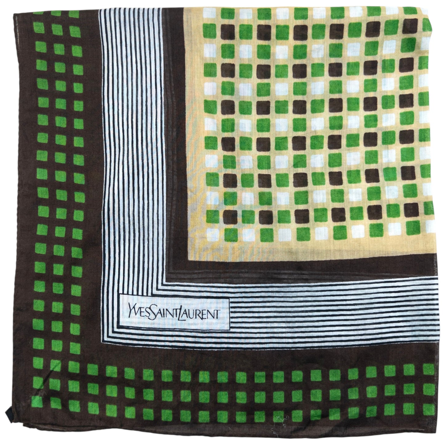 Vintage 90s YSL Yves Saint Laurent Pattern Scarf