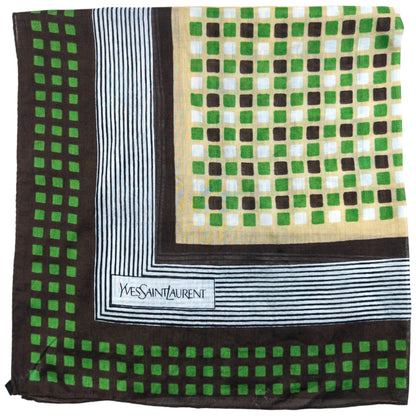 Vintage 90s YSL Yves Saint Laurent Pattern Scarf