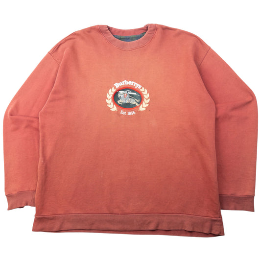Vintage 90s Burberry Embroidered Sweatshirt Size XL