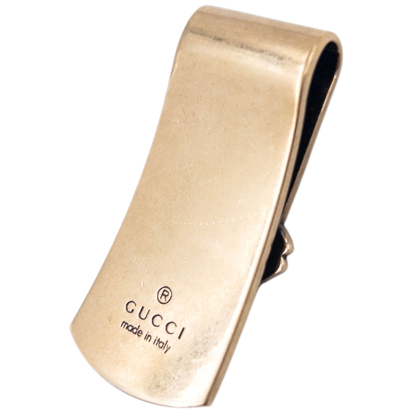 Vintage 2000s Gucci Gold Embossed Money Clip