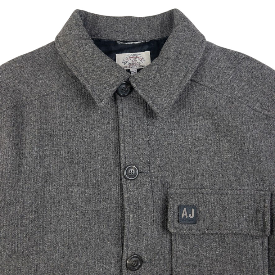 Vintage Armani Jeans Button Up Wool Jacket Size XL