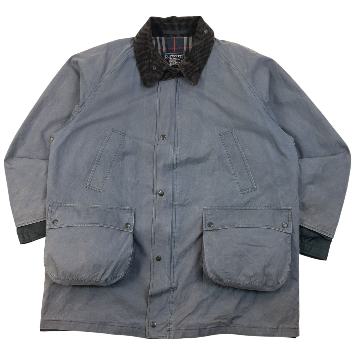 Vintage 90S Burberry Nova Check Lined Rain Jacket Size XL