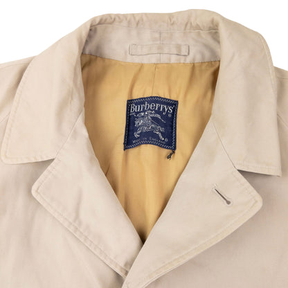 Vintage 80s Burberry Nova Check Lined Trench Jacket Size XL
