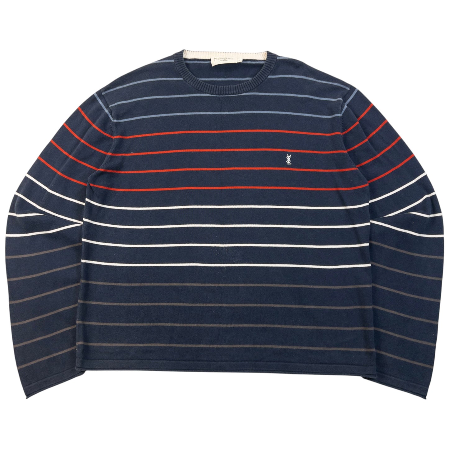 Vintage 2000s YSL Yves Saint Laurent Striped Jumper Size M