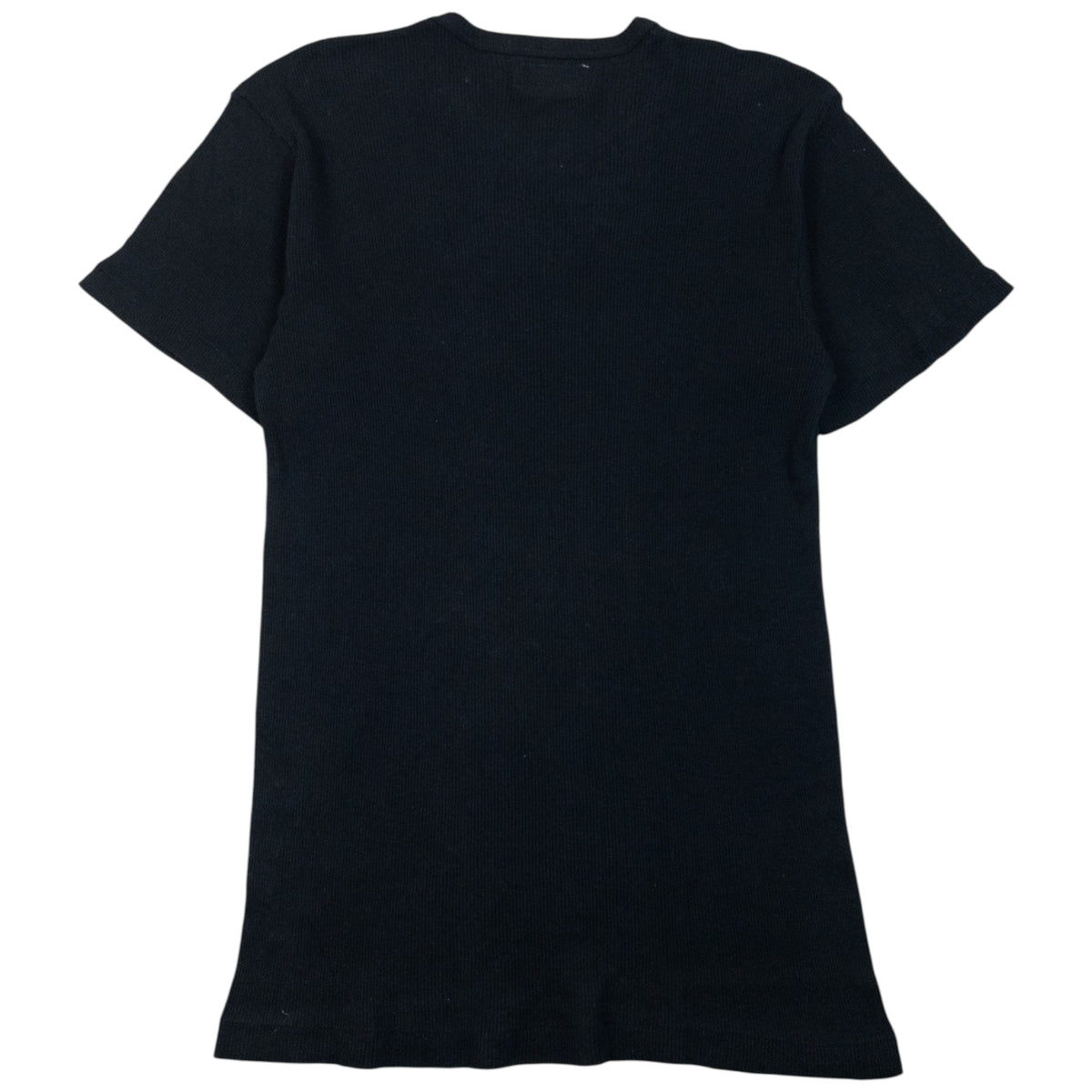 Vintage 90s Yohji Yamamoto Ribbed T Shirt in black (cotton), photo 2