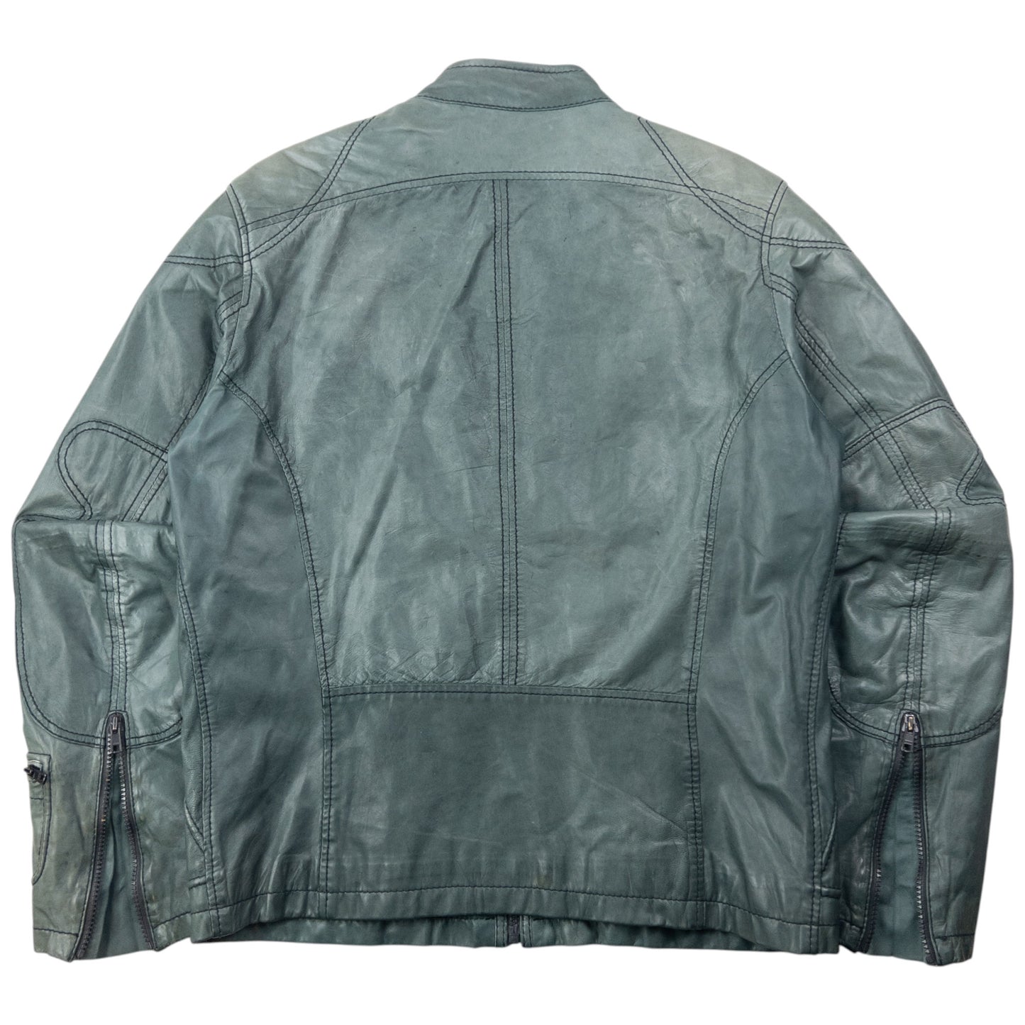 Vintage 2000s Diesel Zip Up Leather Jacket Size M