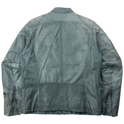 Vintage 2000s Diesel Zip Up Leather Jacket Size M