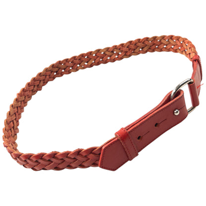 Vintage 90s Burberry Braided Leather Belt Size W28