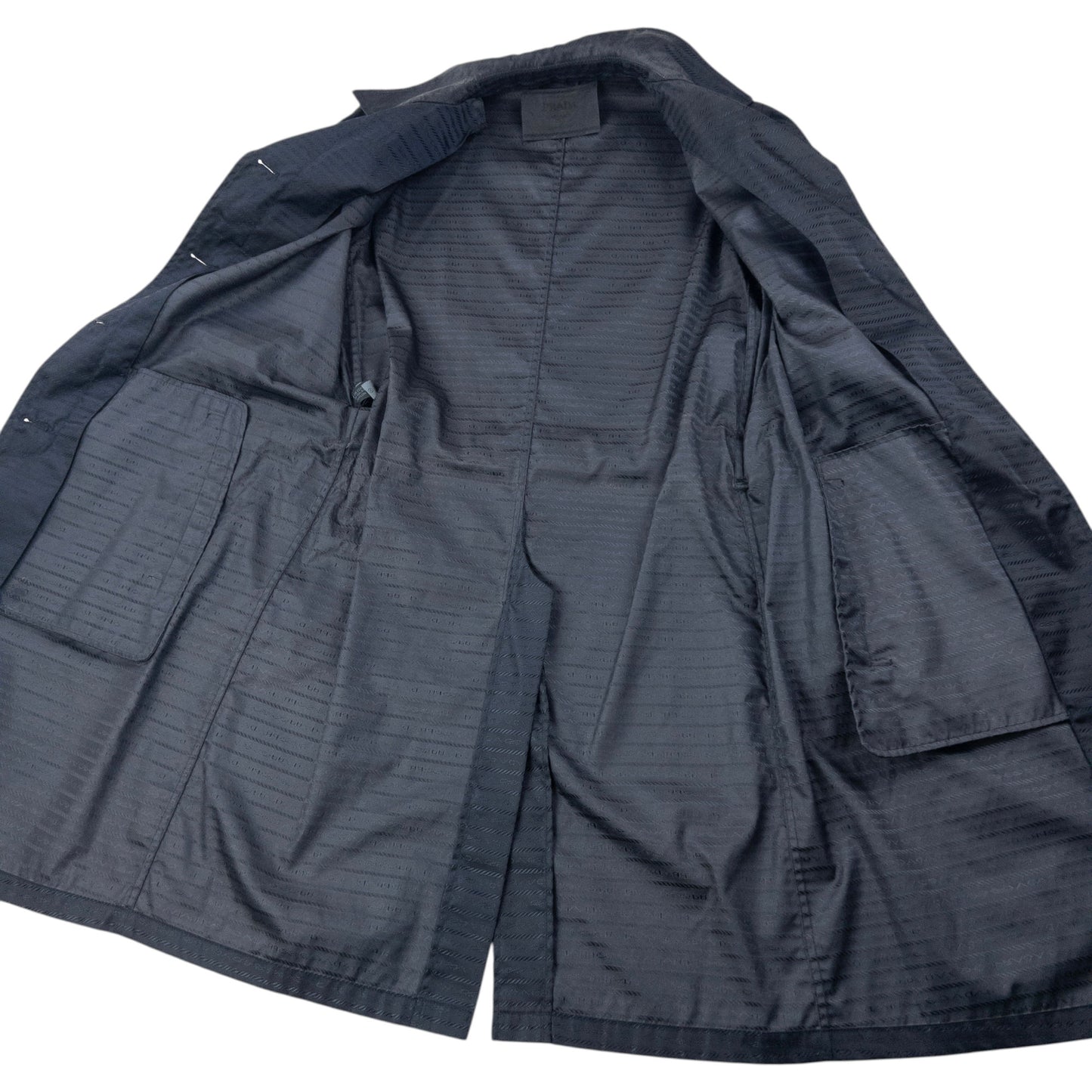 Vintage 2000s Prada Monogram Belt Waist Jacket Size XL