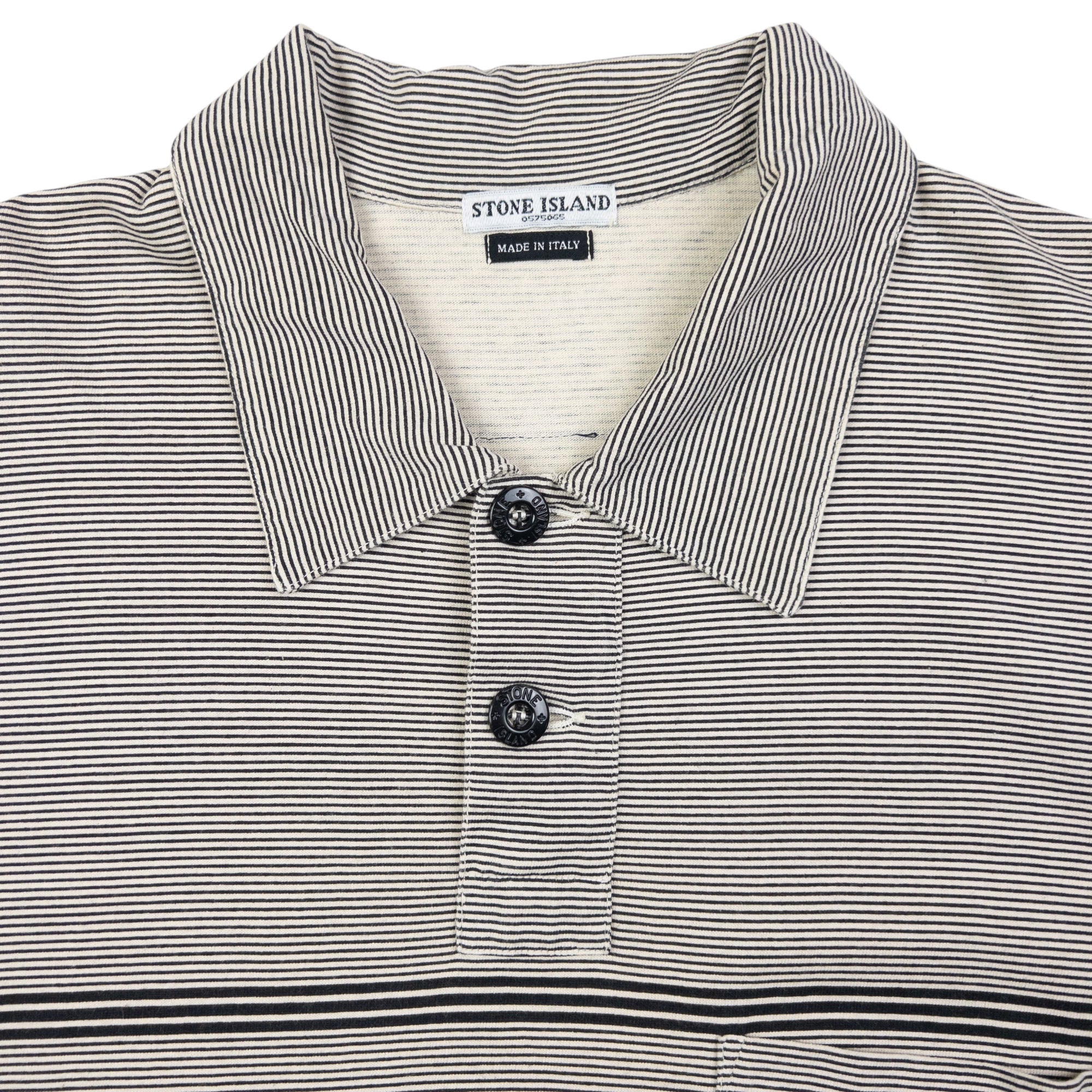 Vintage Stone Island Striped Polo Shirt Size M