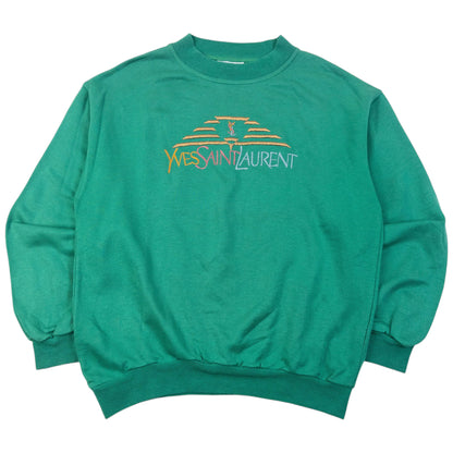 Vintage 80s YSL Yves Saint Laurent Embroidered Sweatshirt Size XS