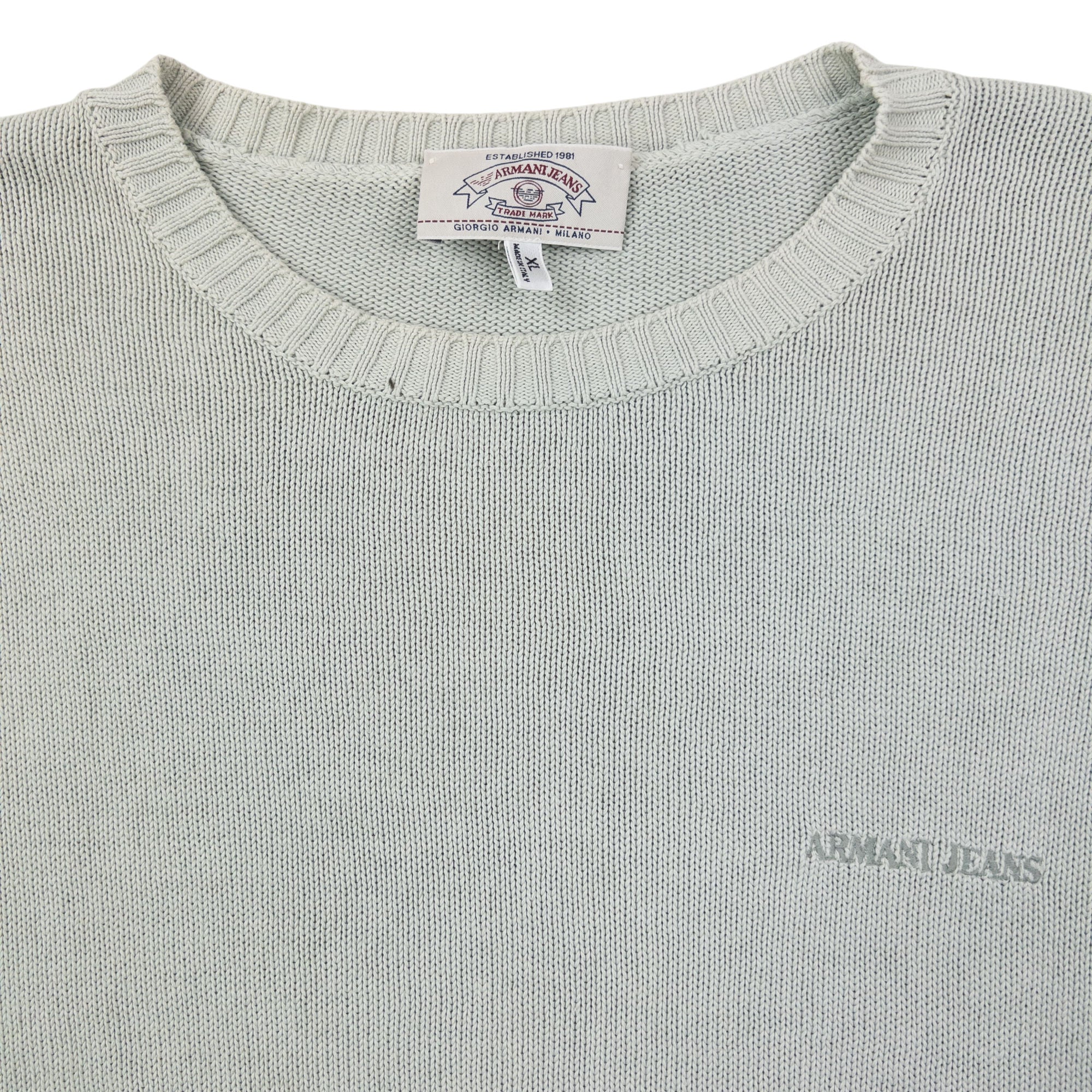 Vintage 90s Armani Jeans Knit Jumper Size XL