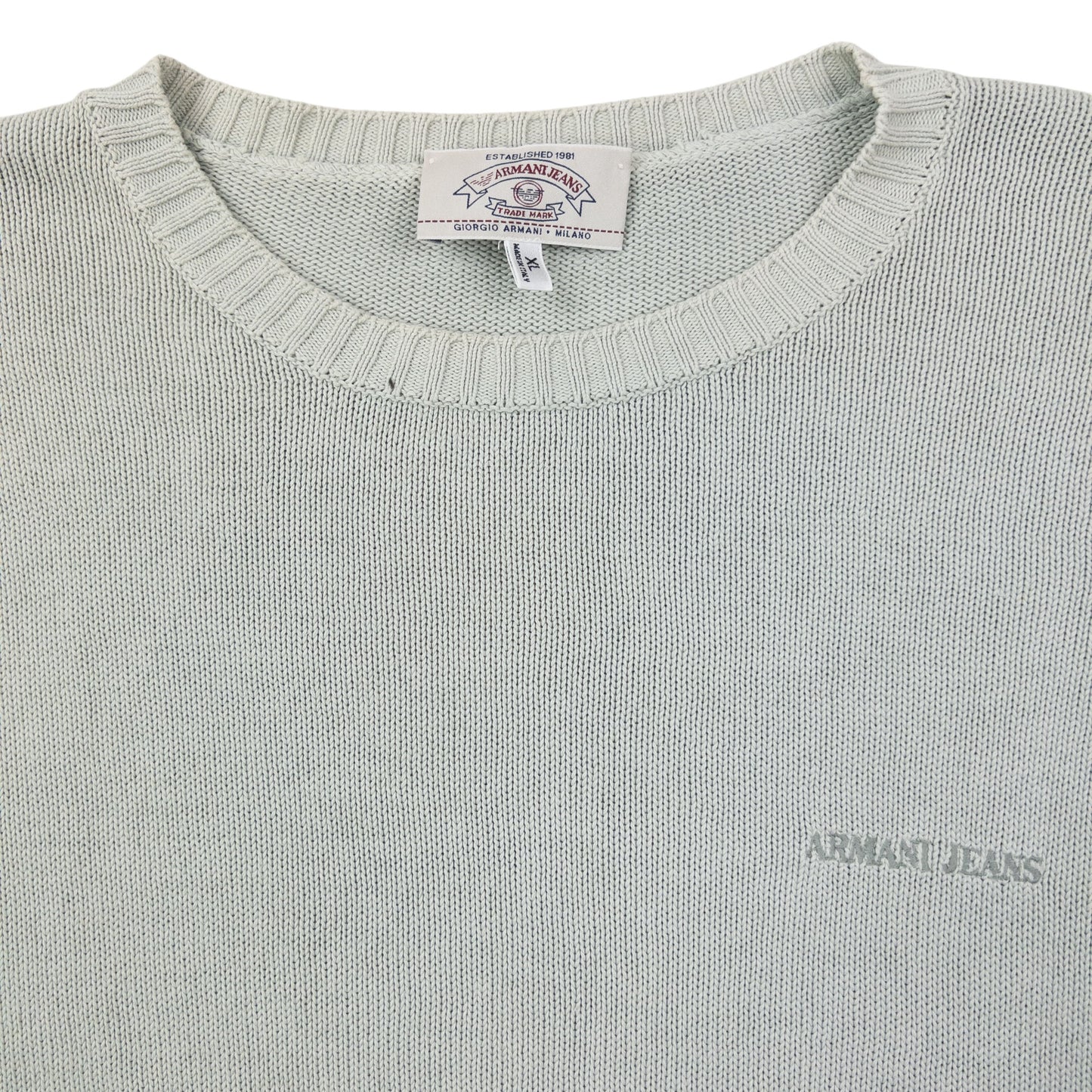 Vintage 90s Armani Jeans Knit Jumper Size XL