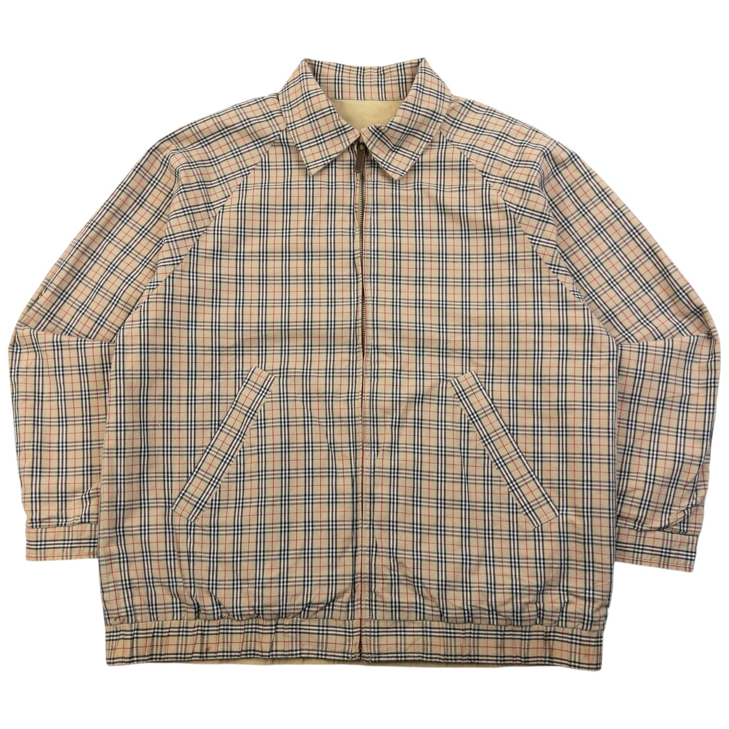 Vintage 90s Burberry Nova Check Reversible Harrington Jacket Size XS