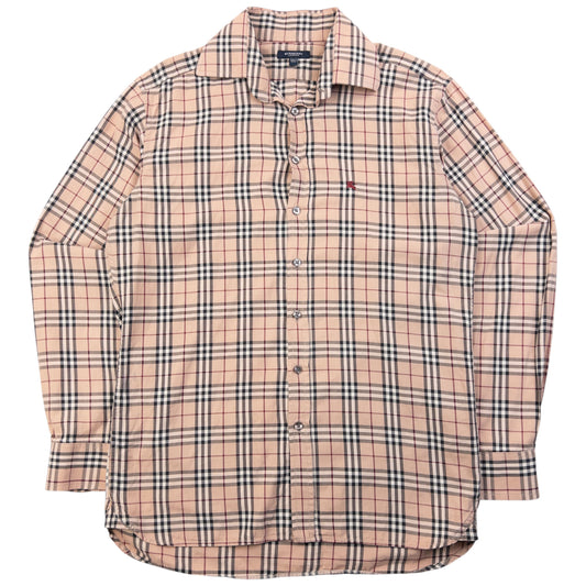 Vintage 2000s Burberry Nova Check Long Sleeve Button Up Shirt Size S
