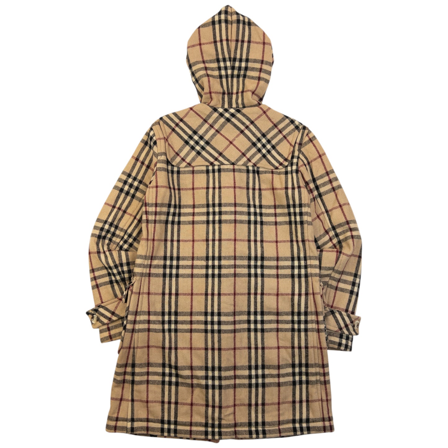 Vintage 2000s Burberry Nova Check Fleece Lined Duffle Jacket Womens Size S