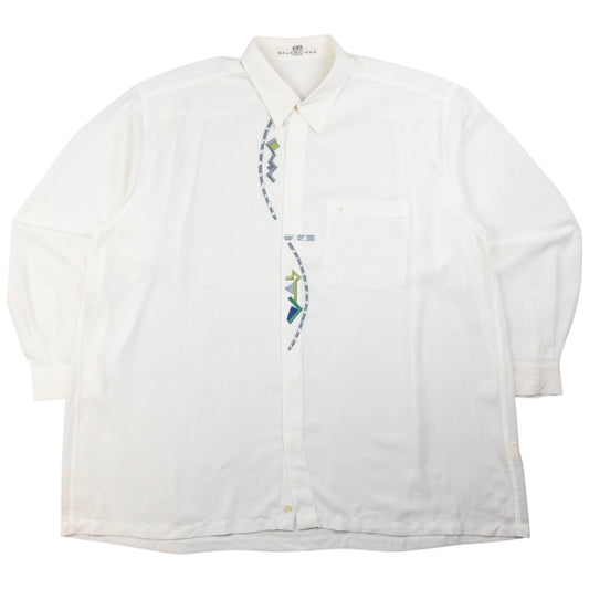 Vintage Balenciaga Sports Embroidered Long Sleeve Button Up Shirt Size XL