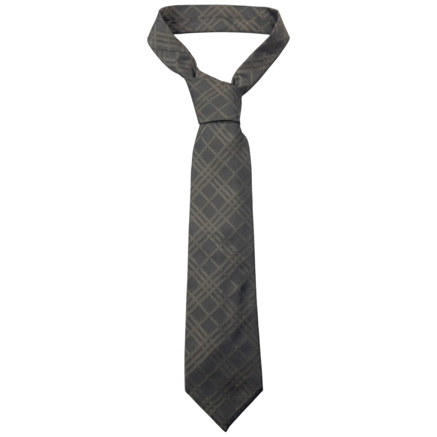 Vintage 2000s Burberry Nova Check Silk Tie