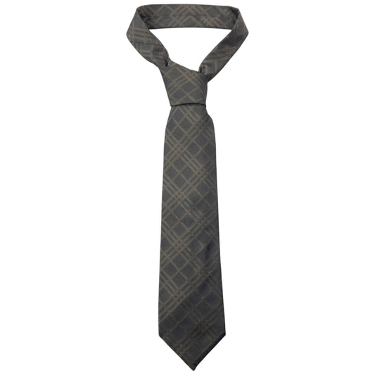 Vintage 2000s Burberry Nova Check Silk Tie