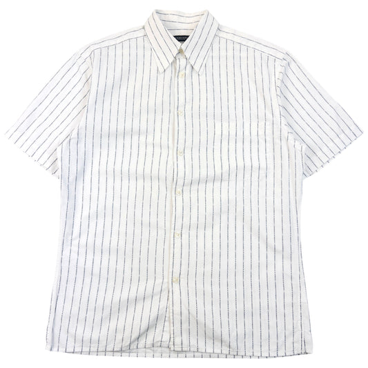 Vintage 2000s Burberry Text Stripe Short Sleeve Button Up Shirt Size S