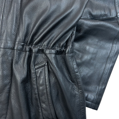 Vintage 2000s Burberry Nova Check Lined Leather Jacket Size M