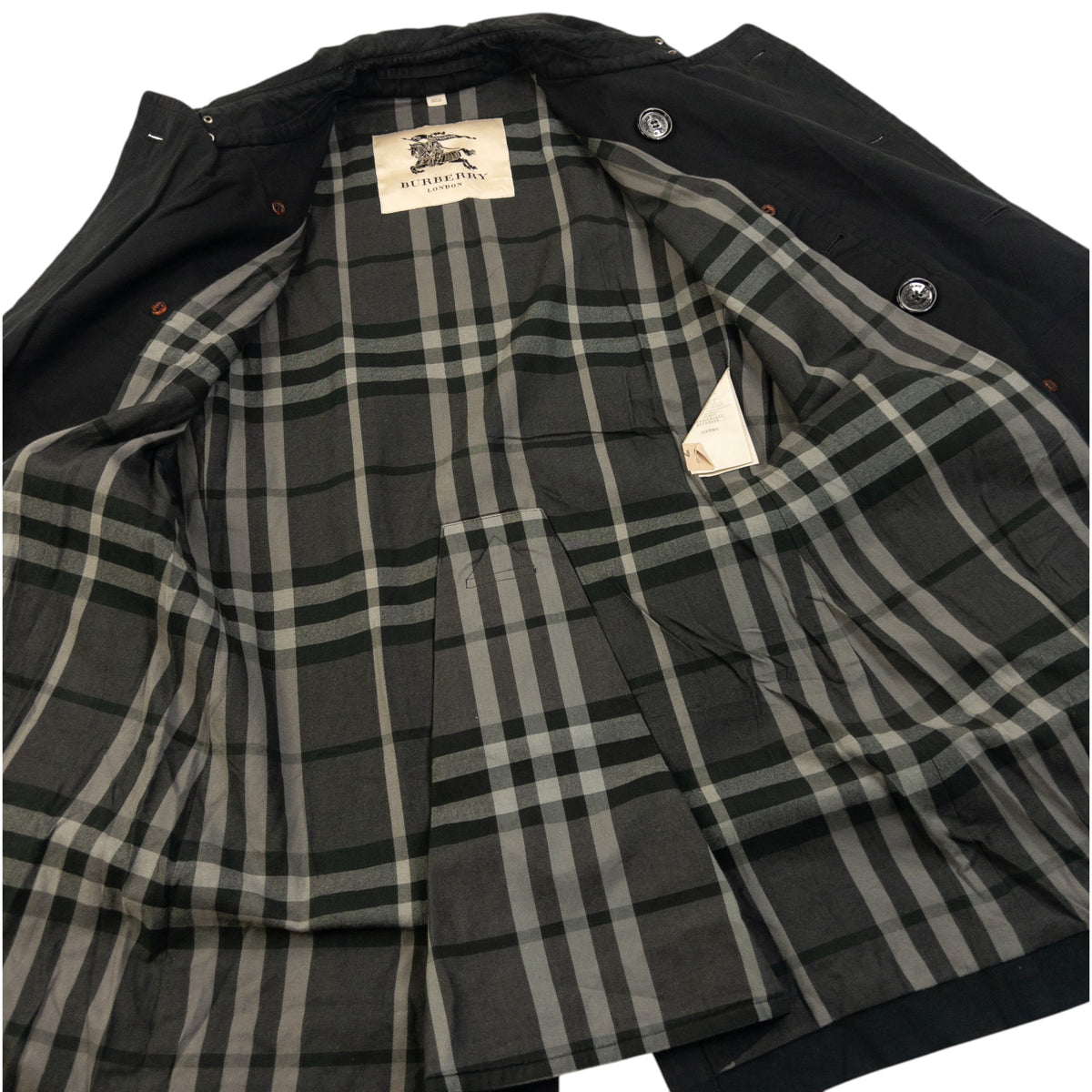 Vintage Burberry Nova Check Lined Trench Jacket Size S
