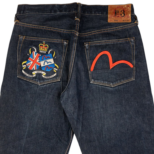 Vintage Evisu Londinium 2012 Denimpics Gull Japanese Denim Jeans Size W31