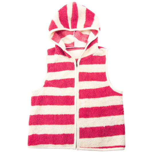 Vintage Issey Miyake Striped Fleece Gilet Womens Size S
