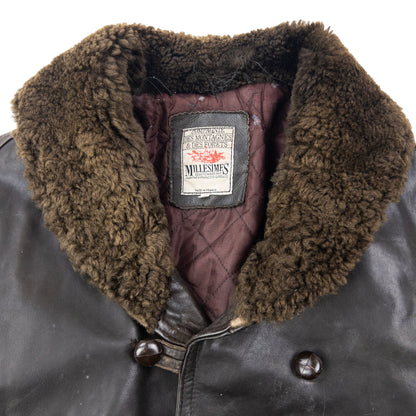 Vintage 80s Marithe + Francois Girbaud Millesimes Belt Waist Leather Jacket Size L