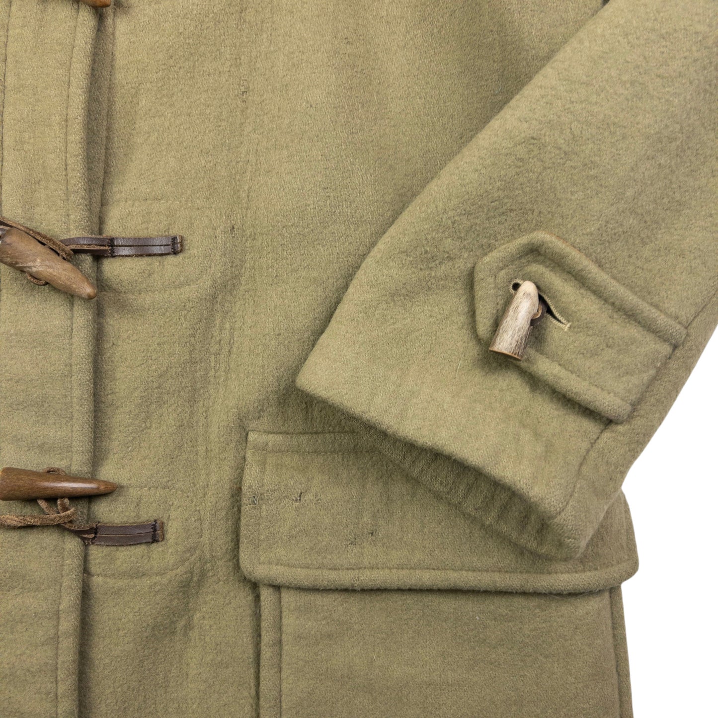 Vintage Burberry Nova Check Lined Wool Duffle Jacket Size L