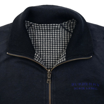 Vintage 2000s Burberry Black Label Reversible Zip Up Sweatshirt Womens Size M
