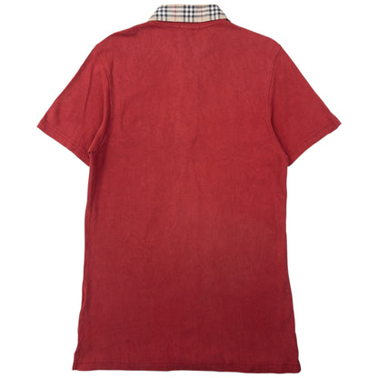 Vintage Burberry Nova Check Collar Polo Shirt Size M