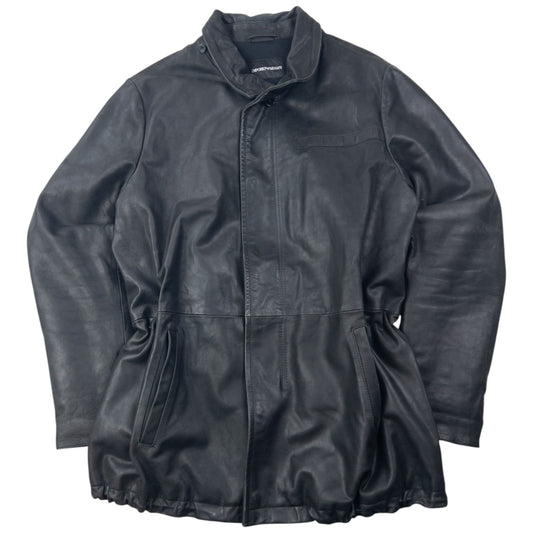 Vintage 2012 Emporio Armani Zip Up Leather Jacket Size L