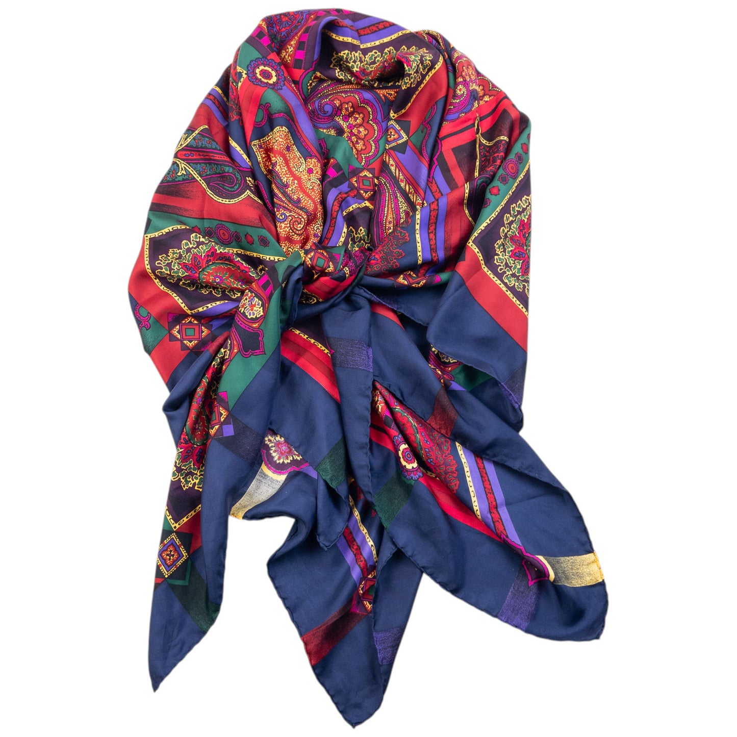 Vintage Gianni Versace Paisley Pattern Silk Scarf