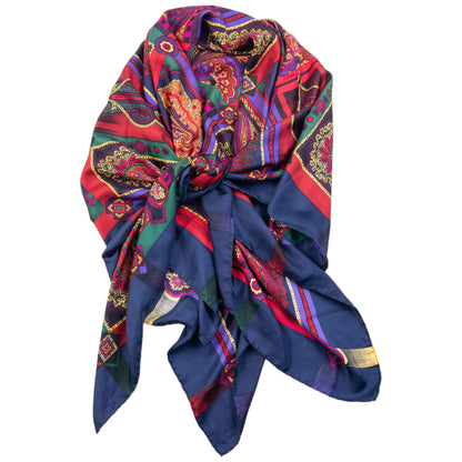 Vintage Gianni Versace Paisley Pattern Silk Scarf