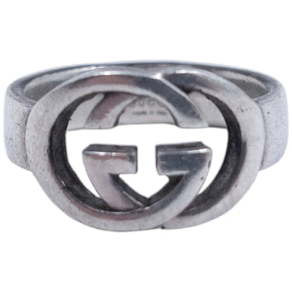 Vintage 2000s Gucci Silver Logo Ring