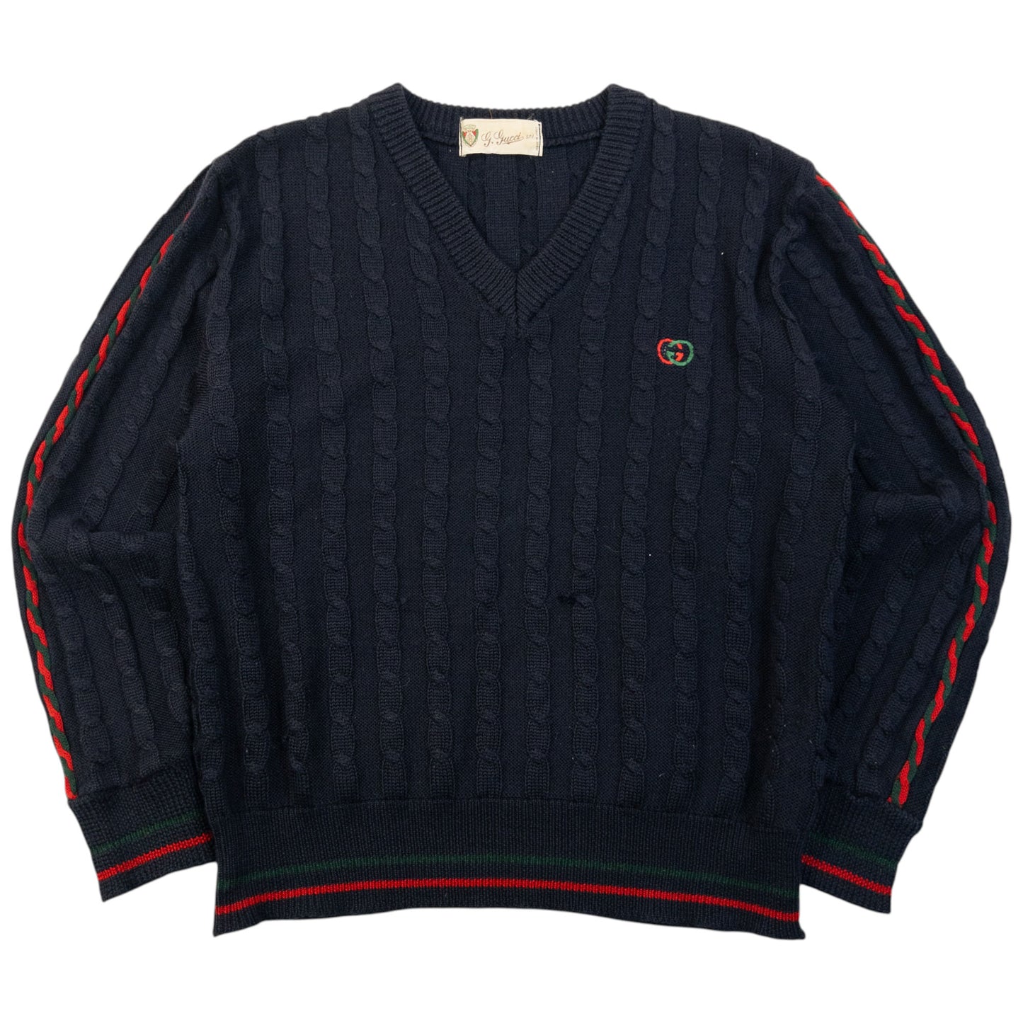 Vintage 80s Gucci Cable Knit Jumper Womens Size S