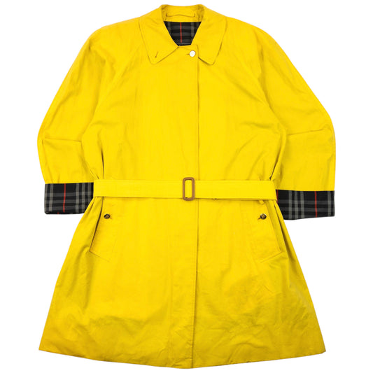 Vintage 90s Burberry Nova Check Lined Belt Waist Trench Jacket Womens Size XL
