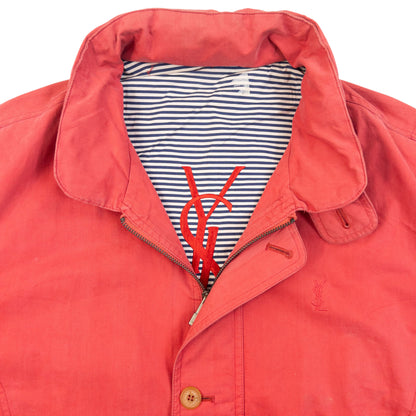 Vintage 80s YSL Yves Saint Laurent Zip Up Jacket in red, photo 3