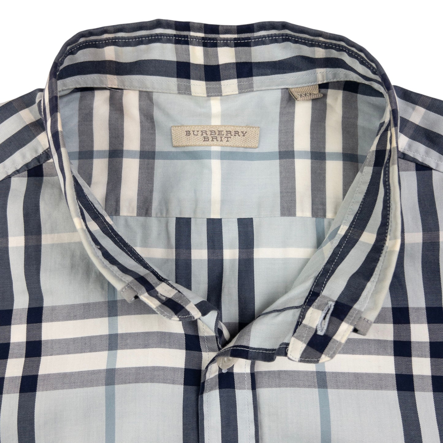 Vintage Burberry Nova Check Long Sleeve Button Up Shirt Size XXL