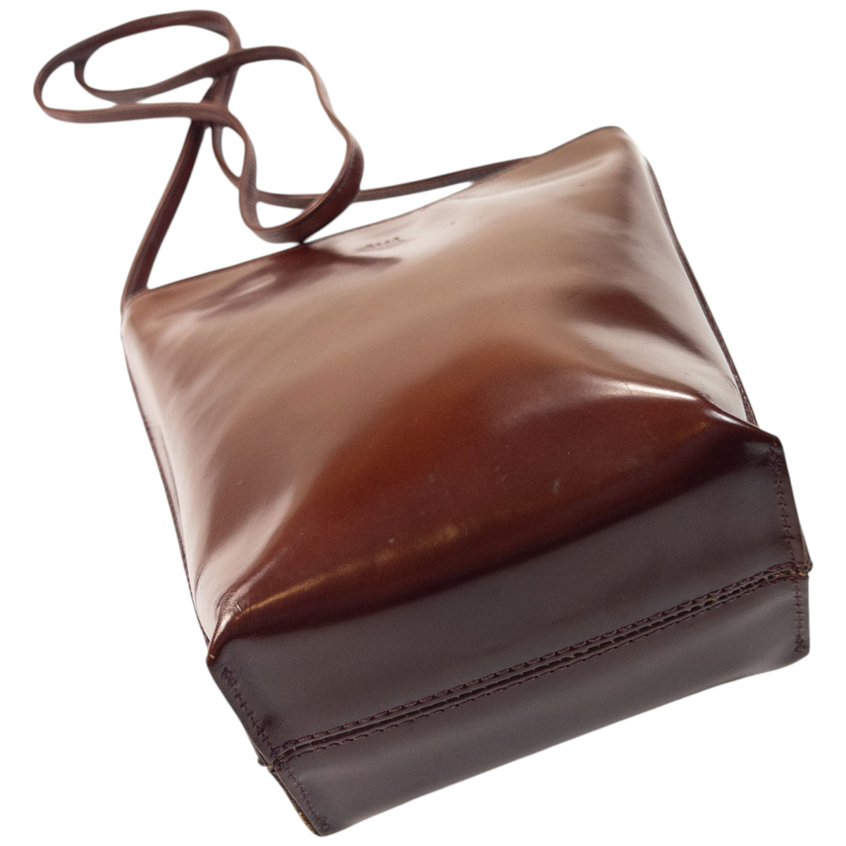 Vintage 2000s Issey Miyake Leather Crossbody Bag