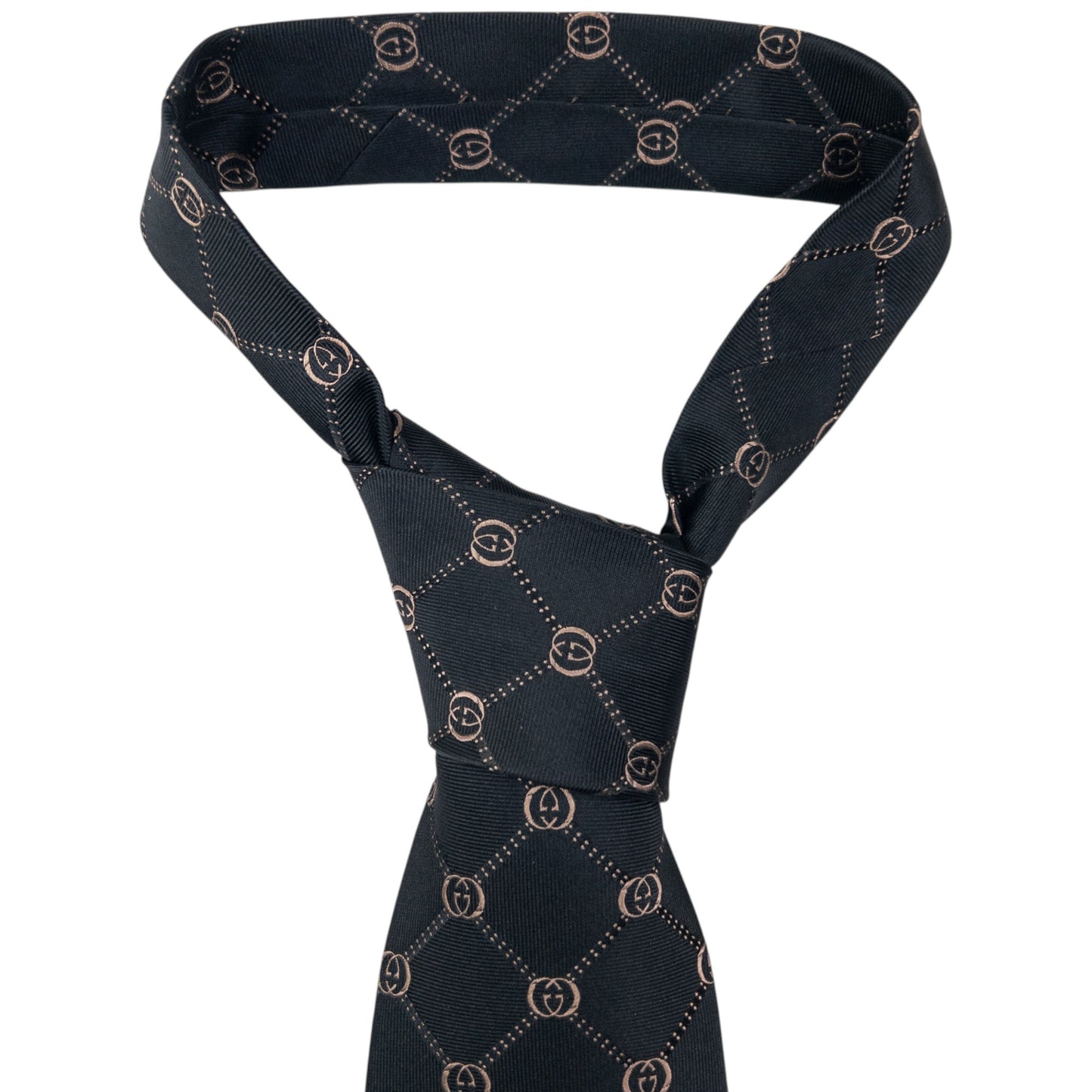 Vintage 2000s Gucci Monogram Silk Tie