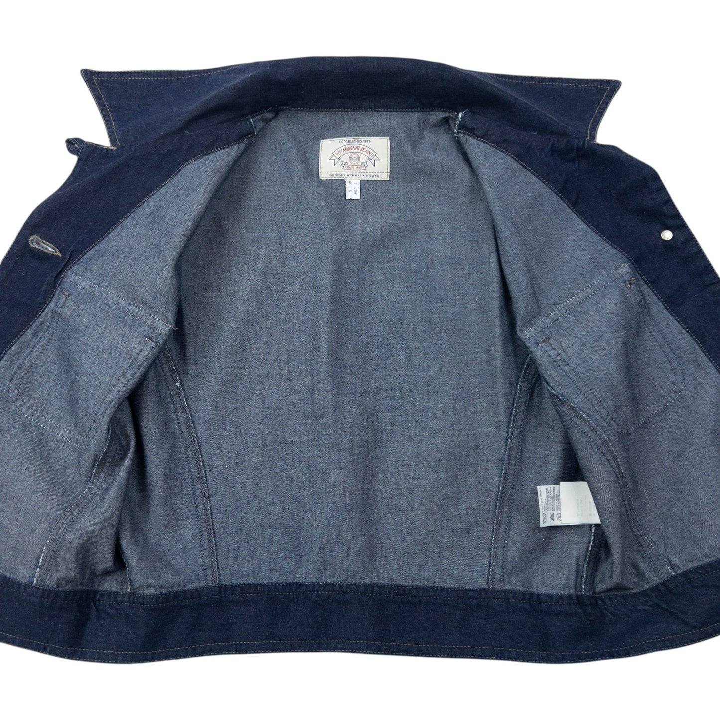 Vintage 90s Armani Jeans Button Up Denim Top Womens Size M