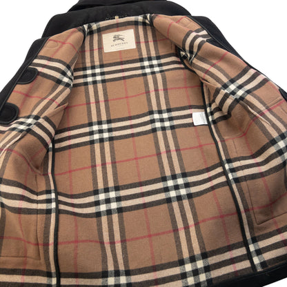 Vintage Burberry Nova Check Lined Wool Duffle Jacket Size L