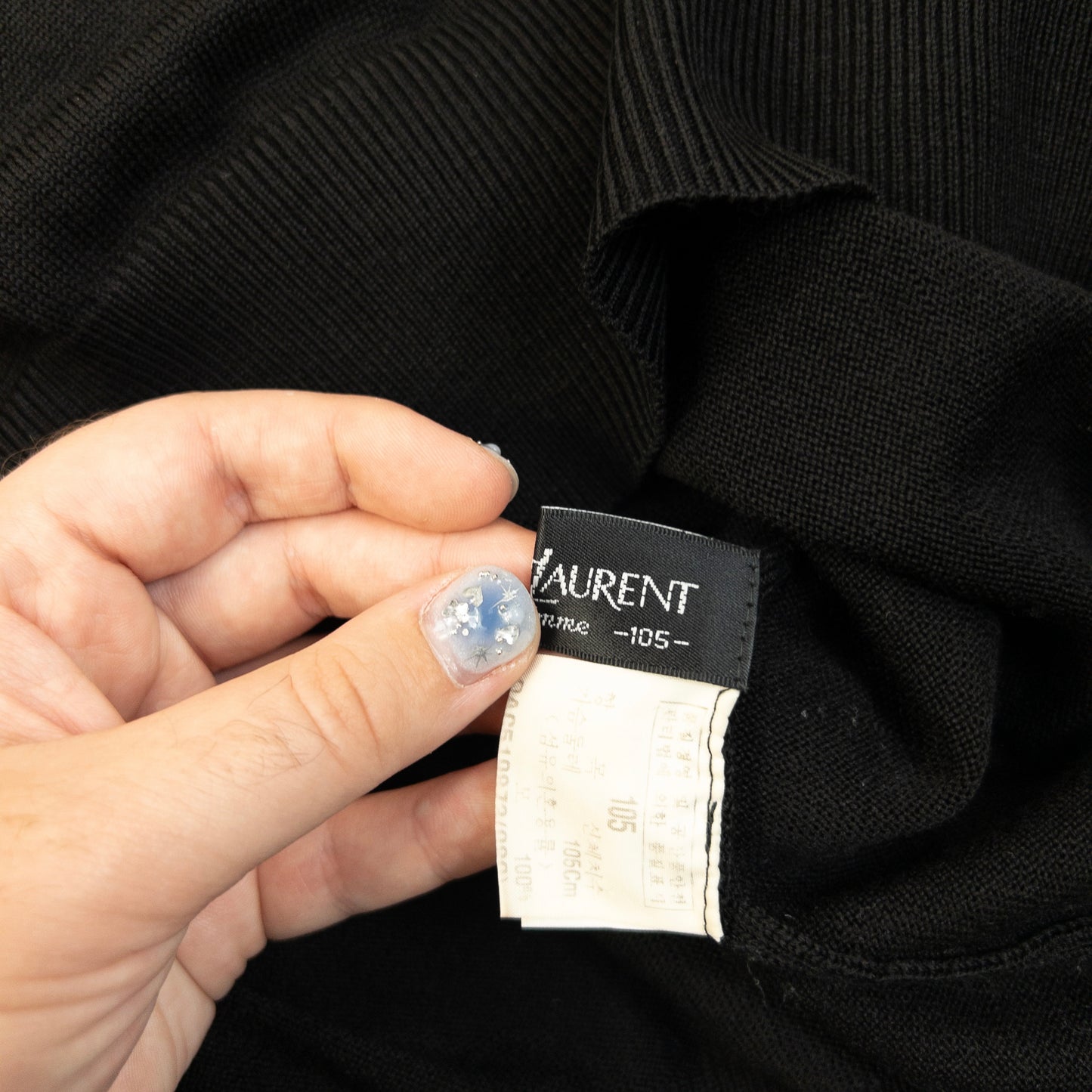 Vintage 90s YSL Yves Saint Laurent Turtleneck Jumper Size L