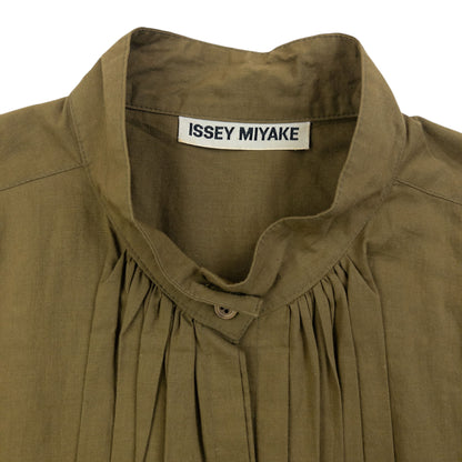 Vintage 90s Issey Miyake Pleated Long Sleeve Button Up Shirt Womens Size S